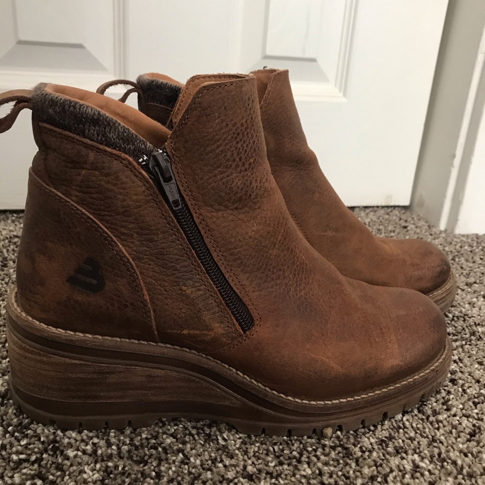 Bullboxer Emerson leather wedge boot